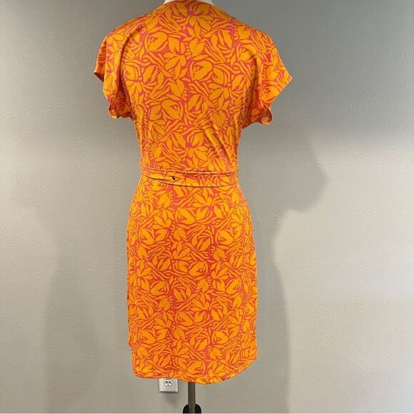 Nine West fake wrap flutter sleeves mini Dress size small NWOT - Picture 8 of 13